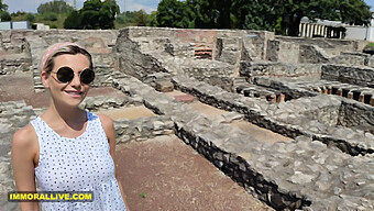 Step Mom With Big Tits Teaches Son About The Roman Ruins