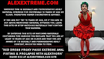 Alexthorn A Paige'S Red Dress Anal Fisting Session S Prolapsom