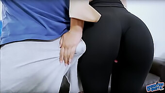 Latina Teen'S Big Tits And Yoga Pants Are A Perfect Combination