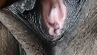 Wife'S Black Pussy Closeup With Nipple Play