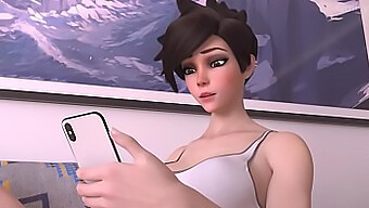 Parodia Anime Overwatch Z Zabawą Dildo I Orgazmem Cipki