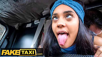 Capri Lmonde, A Seductive Brunette, Mounts A Massive Italian Cock In A Faketaxi Video