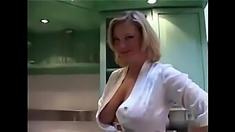 Milf With Big Natural Tits Smokes And Jerks Off