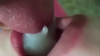 Redhead'S Mouth Takes A Cumshot In This Hot Video