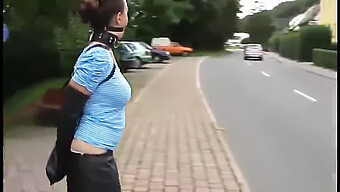 Publicly Humiliated And Restrained: Ballgagged And Armbound