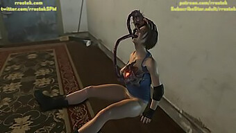 Jill Valentine W Dużych Kłopotach Z Potworem Hentai