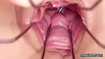 Closeup View Of A Shaved Dildo In The Mouth Of A Czech Girl