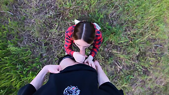 Blowjob And Cum Swallowing: A Homemade Outdoor Adventure