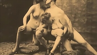 Classic Threesome With Hairy Pussies From The Golden Age