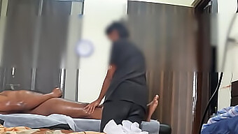 Hairy Babe Gets Caught On Hidden Camera During Massage