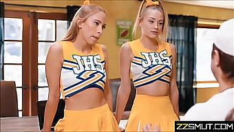 Sexy Cheerleaders And Coach Engage In Steamy Sex