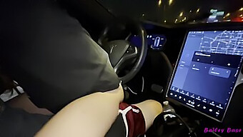 Cute Teen Bailey Base Gets Fucked In A Tesla By Her Tinder Date