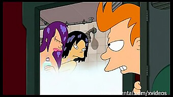 Hentai Cartoon Sex With Futurama'S Amy In A Steamy Threesome