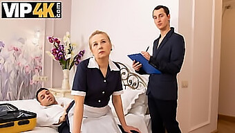 Mature Hotel Maid Satisfies A Client In Room Service Video