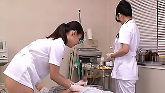 Japanese Nurses Play With Patient'S Dick