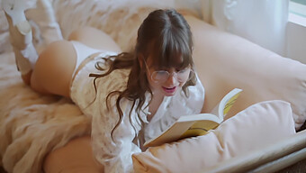 Thinks About Her Teacher While Reading Her Book In Erotic Dream