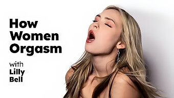 Närbild På Lilly Bells Intensiva Orgasm Med Hitachi-Vibrator