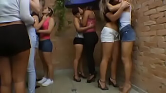 Lesbian Kissing With Karina Cruel And Her Group Of Mistresses