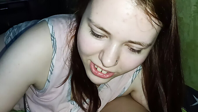 18-Year-Old Russian Teen Deepthroats Big Cock